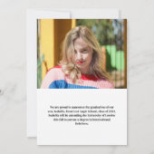 Het moderne Manuscript Afstuderen Eenvoudig Afstud Aankondiging (Achterkant)