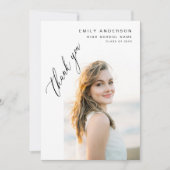 Het moderne Manuscript Afstuderen Eenvoudig Afstud Bedankkaart (Voorkant)