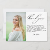 Het moderne Manuscript Afstuderen Eenvoudig Afstud Bedankkaart (Achterkant)