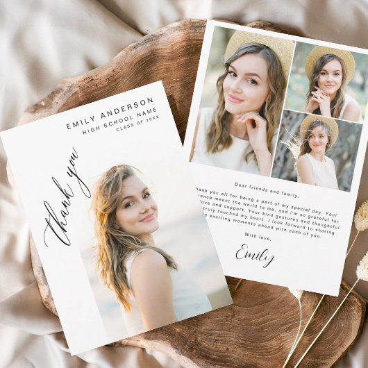 Het moderne Manuscript Afstuderen Eenvoudig Afstud Bedankkaart