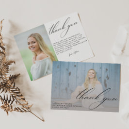 Het moderne Manuscript Afstuderen Eenvoudig Afstud Bedankkaart