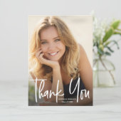 Het moderne Manuscript Afstuderen Eenvoudig Afstud Bedankkaart (Staand voorkant)