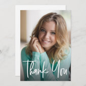 Het moderne Manuscript Afstuderen Eenvoudig Afstud Bedankkaart (Voorkant / Achterkant)