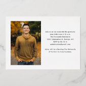 Het moderne Manuscript Afstuderen Eenvoudig Afstud Folie Uitnodiging (Achterkant)