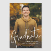 Het moderne Manuscript Afstuderen Eenvoudig Afstud Magnetische Uitnodiging (Voorkant)