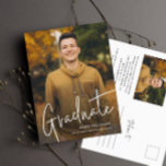 Het moderne Manuscript Afstuderen Eenvoudig Afstud Uitnodiging Briefkaart<br><div class="desc">Een modern Manuscript Afstuderen het Eenvoudige briefkaart van de Uitnodiging van het Afstuderen van de Foto met handgeschreven doopvont volledig aftapportretfoto op de voorzijde met naam en afstuderen details. De rug heeft een tweede foto met extra details. Klik uitgeven knoop om dit ontwerp aan te passen.</div>