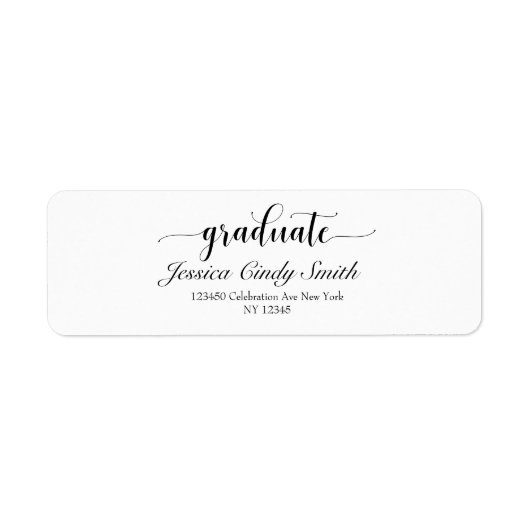 Het moderne Manuscript Afstuderen het Adres van de Etiket (Voorkant)