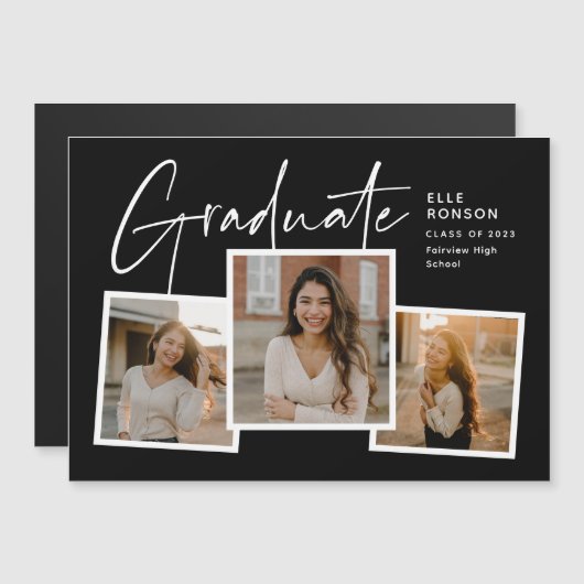 Het moderne Manuscript Afstuderen het Afstuderen v Magnetische Uitnodiging (Voorkant / Achterkant)