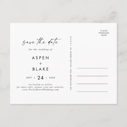 Het moderne Manuscript bewaart het Briefkaart van  (Achterkant)