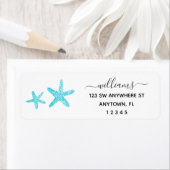 Het moderne Manuscript Blauwgroen Adres van de Ter Etiket (Insitu)