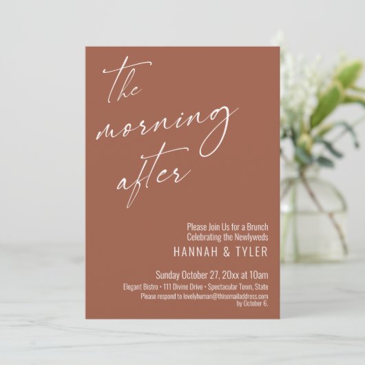 Het moderne Manuscript de ochtend na Brunch Terrac Kaart (Staand voorkant)