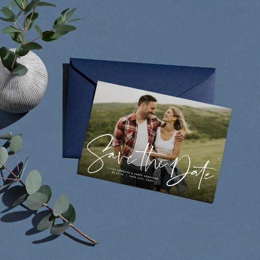 Het moderne manuscript eenvoudige foto bewaart de 