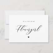 het moderne manuscript flowergirl kaartje kaart (Voorkant)