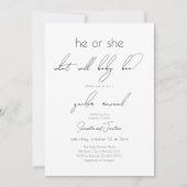 Het moderne Manuscript Geslacht onthult Baby showe Kaart (Voorkant)