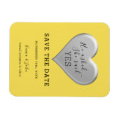 Het moderne Manuscript huwelijk bewaart de Uitnodi Magneet (Horizontaal)