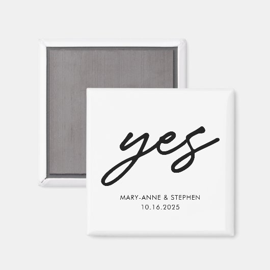 Het moderne Manuscript ja Verloving Weddenschap sp Magneet (Voorkant / Achterkant)