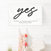 Het moderne Manuscript ja Verloving Wedding Party  Spandoek (Insitu)