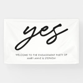 Het moderne Manuscript ja Verloving Wedding Party  Spandoek
