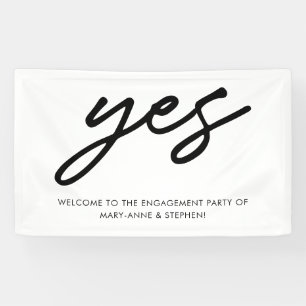 Het moderne Manuscript ja Verloving Wedding Party  Spandoek
