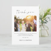 Het moderne Manuscript QR Code Weddenschap van de  Bedankkaart (Staand voorkant)