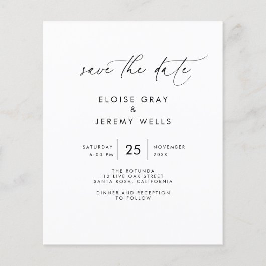 Het moderne Manuscript sparen de Datum (Voorkant)