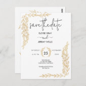 Het moderne Manuscript sparen de Datum Briefkaart (Voorkant / Achterkant)