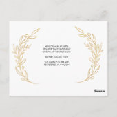 Het moderne Manuscript sparen de Datum Briefkaart (Achterkant)