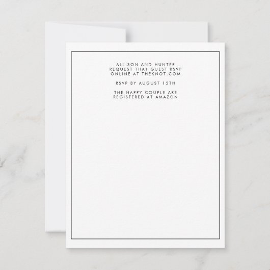 Het moderne Manuscript sparen de Datum Kaart (Achterkant)