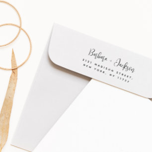 Het moderne Manuscript Stijlvolle Adres van de Ter Zelfinktende Stempel