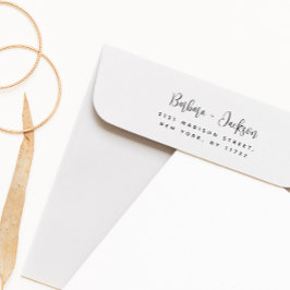 Het moderne Manuscript Stijlvolle Adres van de Ter Zelfinktende Stempel