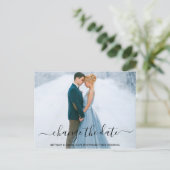 Het moderne Manuscript Trendy verandert de Foto va Briefkaart (Staand voorkant)