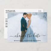 Het moderne Manuscript Trendy verandert de Foto va Briefkaart (Voorkant / Achterkant)