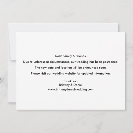 Het moderne Manuscript Trendy verandert de Kaart v (Achterkant)