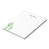 Het moderne Manuscript van Cactus Personaliseerde Notitieblok (Linkerzijde)