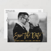 Het moderne Manuscript van de Borstel goud sparen  Briefkaart (Voorkant / Achterkant)