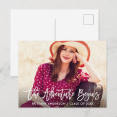 Het moderne Manuscript van de Borstel het Avontuur Briefkaart (Voorkant / Achterkant)