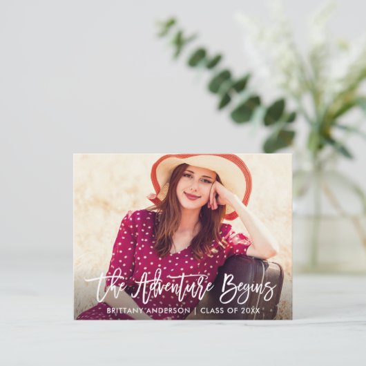 Het moderne Manuscript van de Borstel het Avontuur Briefkaart (Staand voorkant)