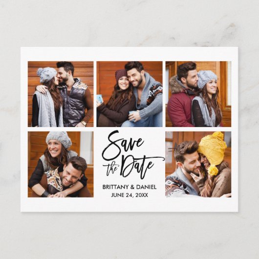 Het moderne Manuscript van de Borstel sparen Datum Briefkaart (Voorkant)