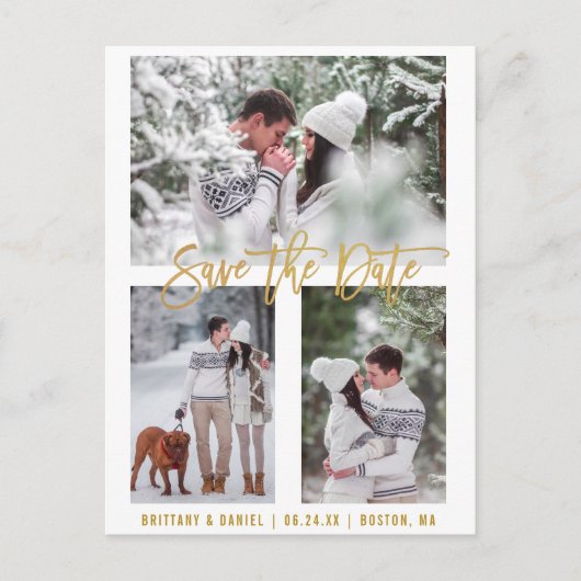 Het moderne Manuscript van de Borstel sparen Datum Briefkaart (Voorkant)