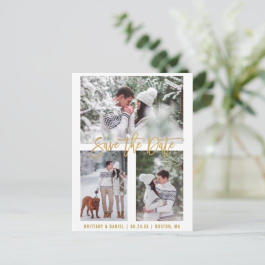 Het moderne Manuscript van de Borstel sparen Datum Briefkaart (Staand voorkant)