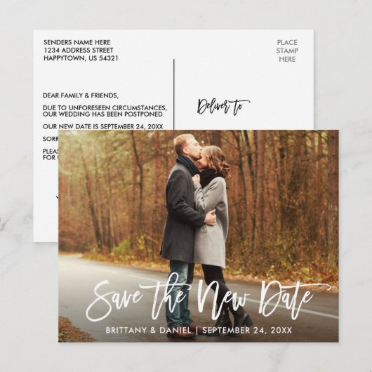 Het moderne Manuscript van de Borstel sparen de Ni Briefkaart (Voorkant / Achterkant)