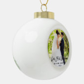 Het moderne Manuscript van de Borstel trouwt onze  Keramische Bal Ornament (Links)