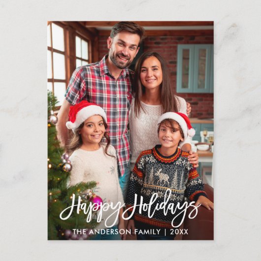 Het Moderne Manuscript van de Borstel van de Foto  Briefkaart (Voorkant)