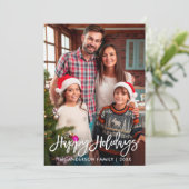 Het Moderne Manuscript van de Borstel van de Foto  Feestdagenkaart (Staand voorkant)