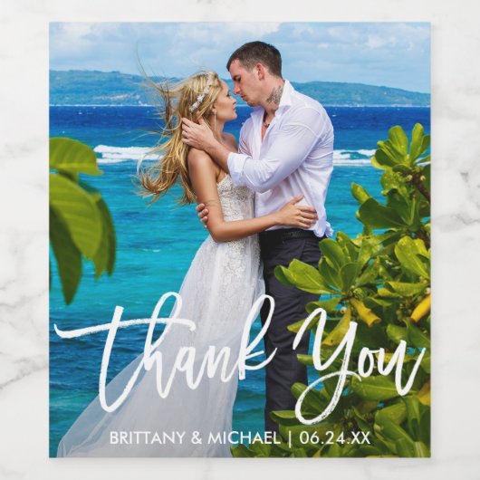 Het Moderne Manuscript van de Borstel van het huwe Wijn Etiket (Enkel label)