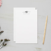 Het moderne Manuscript van de Borstel van het Mono Briefpapier