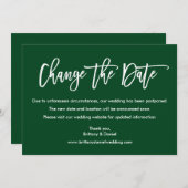 Het moderne Manuscript van de Borstel verandert de Save The Date (Voorkant / Achterkant)