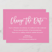 Het moderne Manuscript van de Borstel verandert de Save The Date (Voorkant / Achterkant)