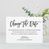 Het moderne Manuscript van de Borstel verandert de Save The Date (Staand voorkant)