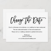 Het moderne Manuscript van de Borstel verandert de Save The Date (Voorkant / Achterkant)